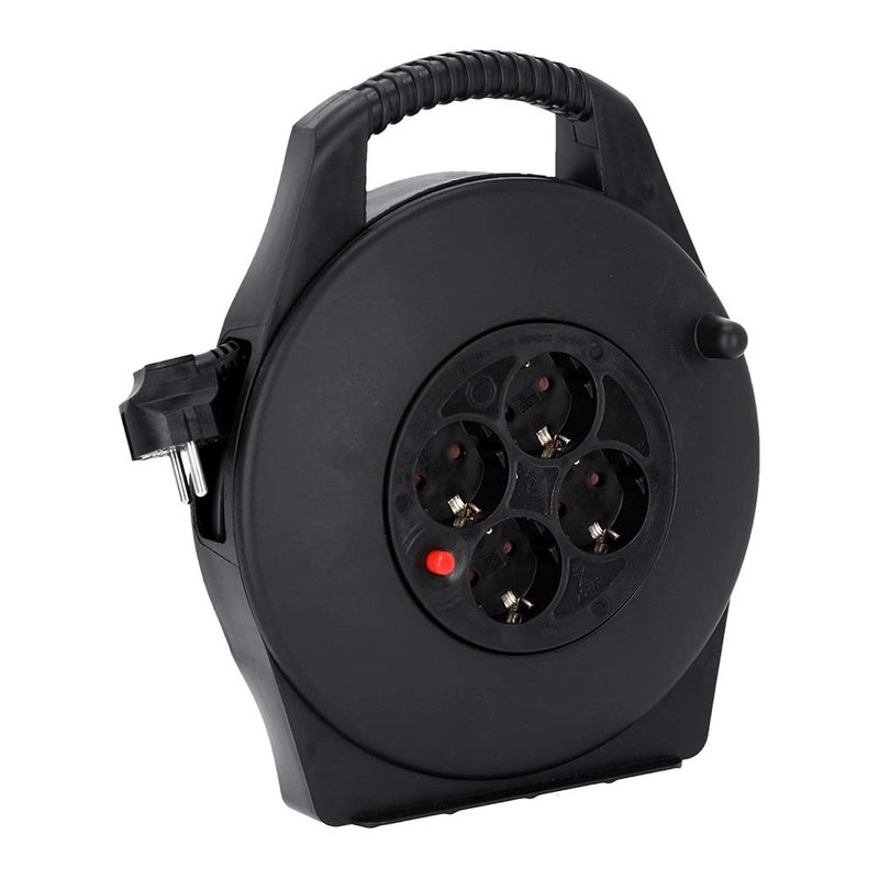 3 Star CD 10 PWR kabelhaspel met 10m stroomkabel + 4x Schuko
