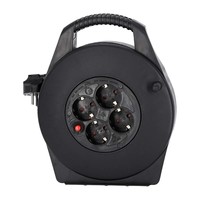 3 Star CD 10 PWR kabelhaspel met 10m stroomkabel + 4x Schuko
