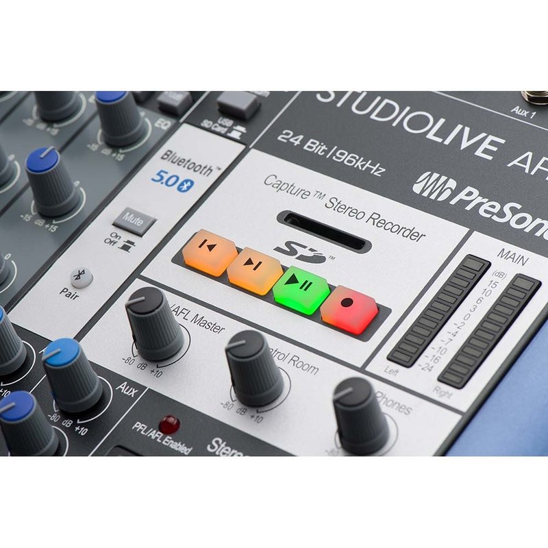 PreSonus StudioLive AR12c analoge mixer met 14x4 USB audio interface StudioLive AR12c analoge mixer met 14x4 USB audio interface