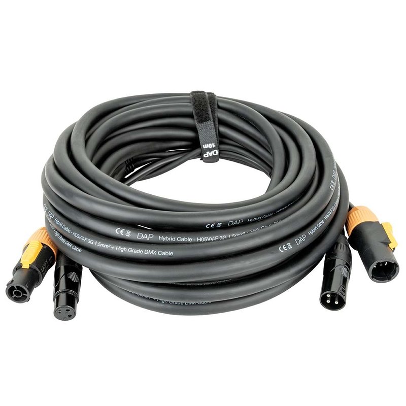 FP22 Pro Power True & 3p XLR stroom & DMX combikabel 15m