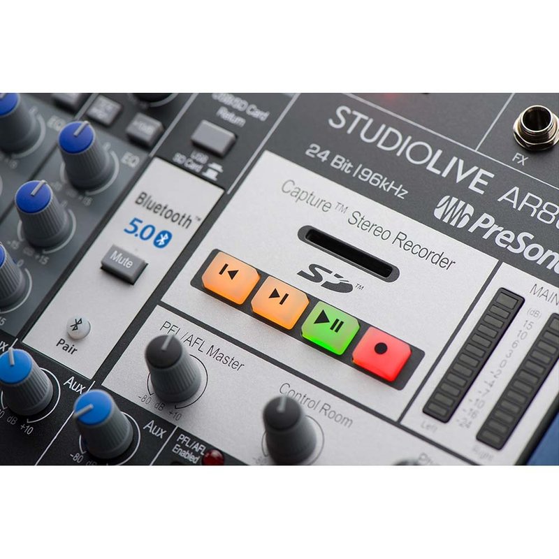 PreSonus StudioLive AR8c analoge mixer met 8x4 USB audio interface StudioLive AR8c analoge mixer met 8x4 USB audio interface