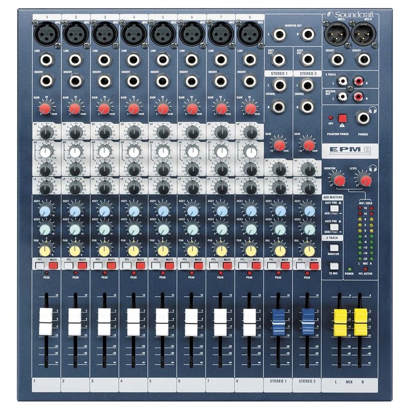 EPM8 8-kanaals analoge mixer