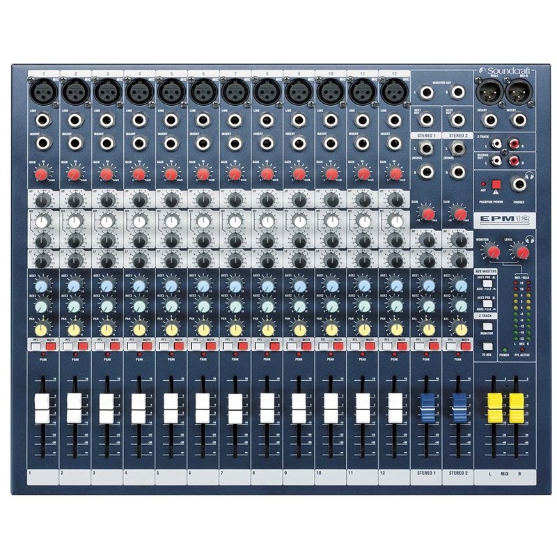 Soundcraft EPM12 12-kanaals analoge mixer EPM12 12-kanaals analoge mixer