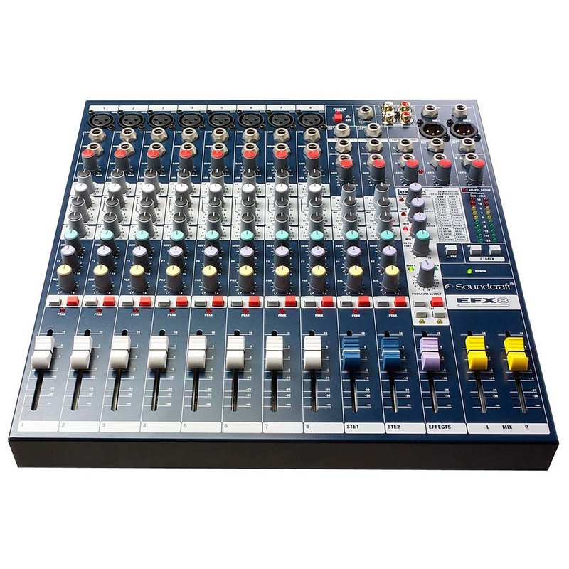 Soundcraft EFX8 8-kanaals analoge mixer met effecten EFX8 8-kanaals analoge mixer met effecten
