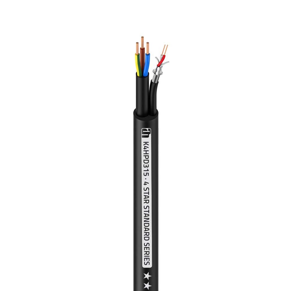 Adam Hall 4 Star HPD 315 stroom & DMX combikabel 3x1,5mm & 2x0,22mm p/m afbeelding