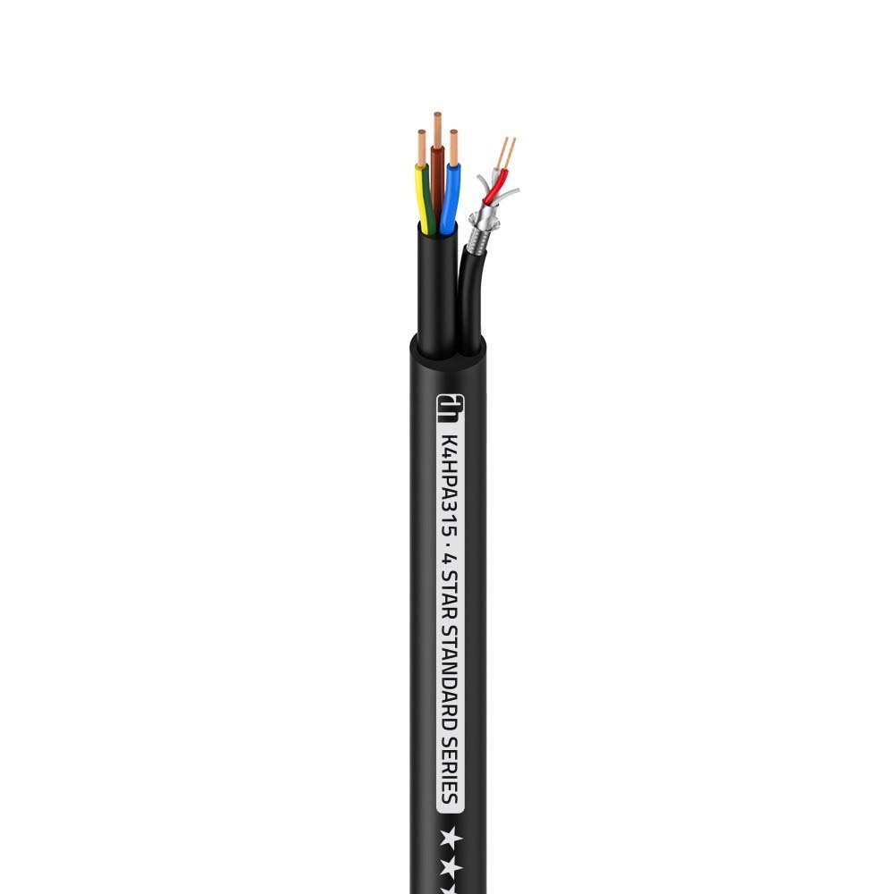 Adam Hall 4 Star HPA 315 stroom & audio combikabel 3x1,5mm & 2x0,22mm p/m afbeelding