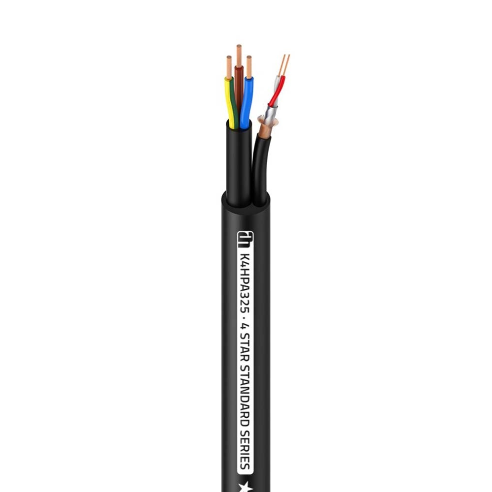 Adam Hall 4 Star HPA 325 stroom & audio combikabel 3x2,5mm & 2x0,22mm p/m afbeelding