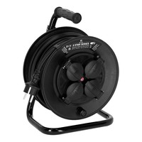 Adam Hall 3 Star CD 25 PWR kabelhaspel met 25m stroomkabel + 4x Schuko 3 Star CD 25 PWR kabelhaspel met 25m stroomkabel + 4x Schuko