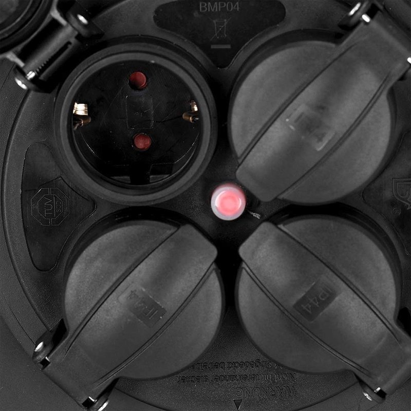 Adam Hall 3 Star CD 50 PWR kabelhaspel met 50m stroomkabel + 4x Schuko 3 Star CD 50 PWR kabelhaspel met 50m stroomkabel + 4x Schuko