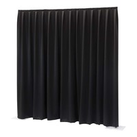 Pipe and drape Dimout gordijn 330x400cm geplooid zwart