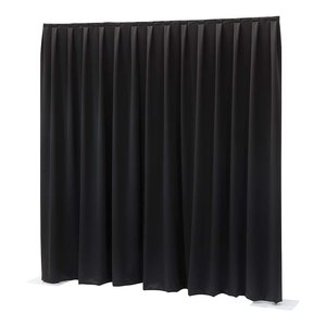 Wentex Pipe and drape Dimout gordijn 400x300cm geplooid zwart