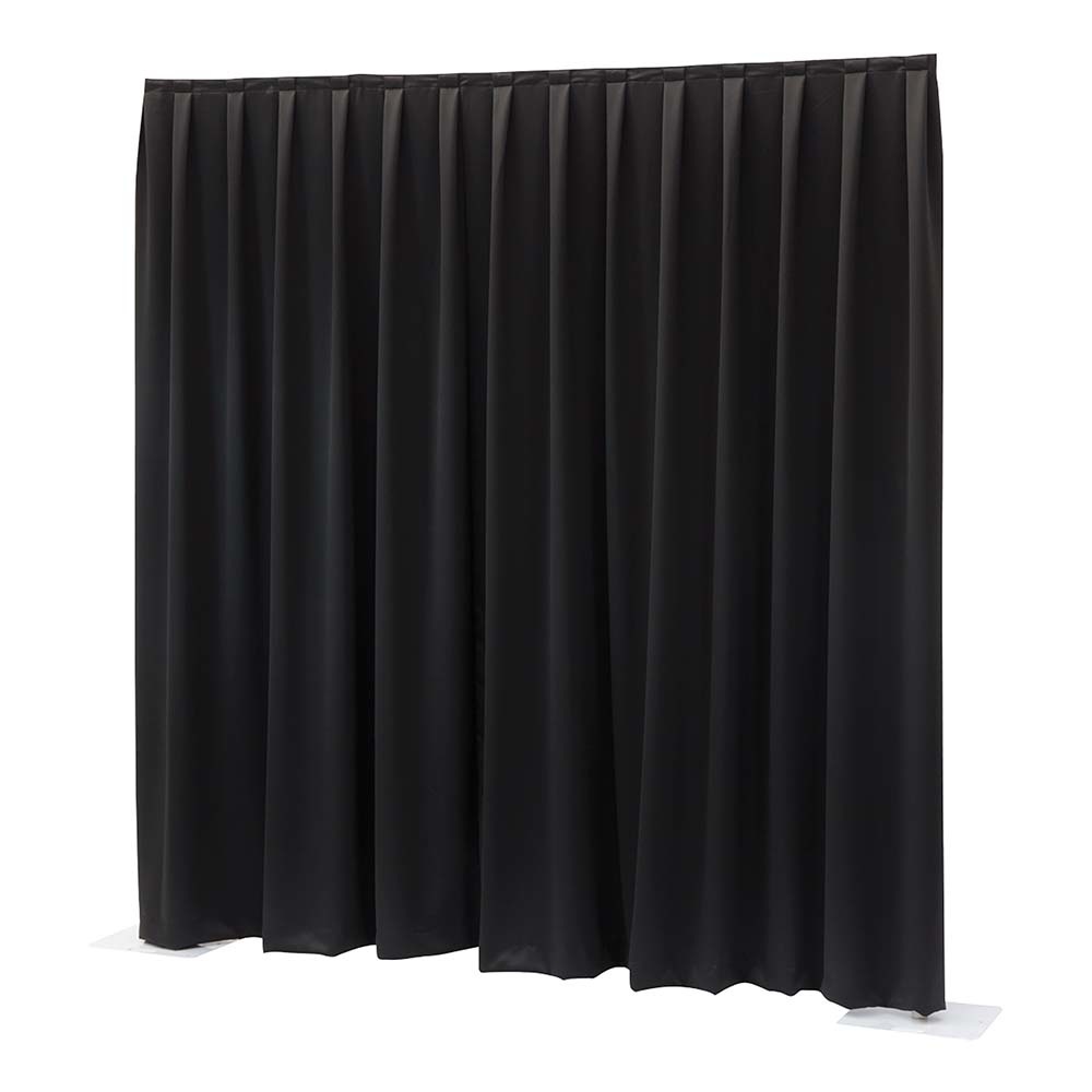 Wentex Pipe and drape Dimout gordijn 330x400cm geplooid zwart afbeelding