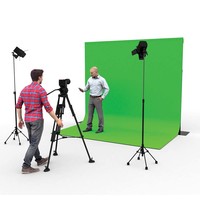 Pipe and drape Chromakey green screen 400x590cm