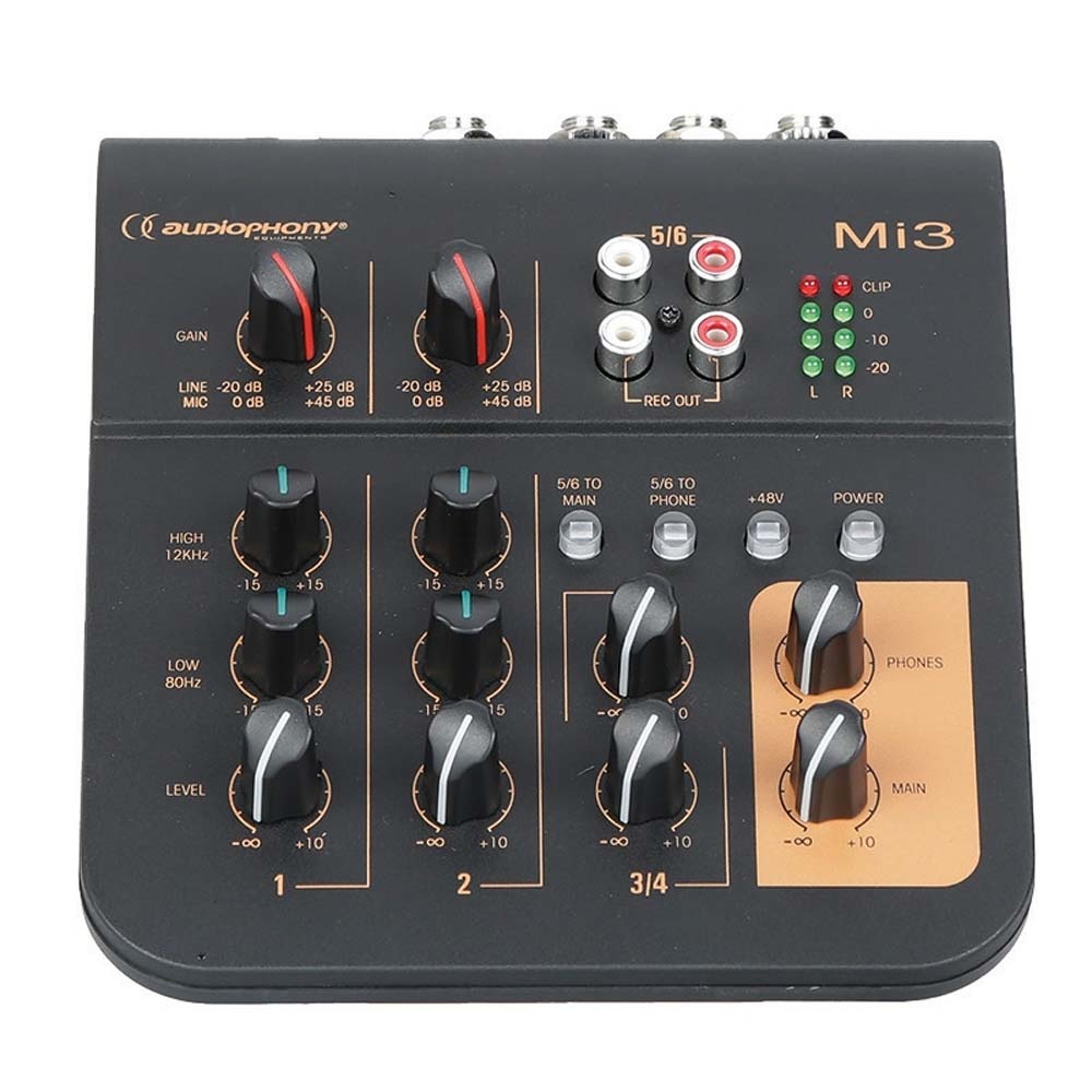 Audiophony Mi3 3-kanaals mengpaneel afbeelding