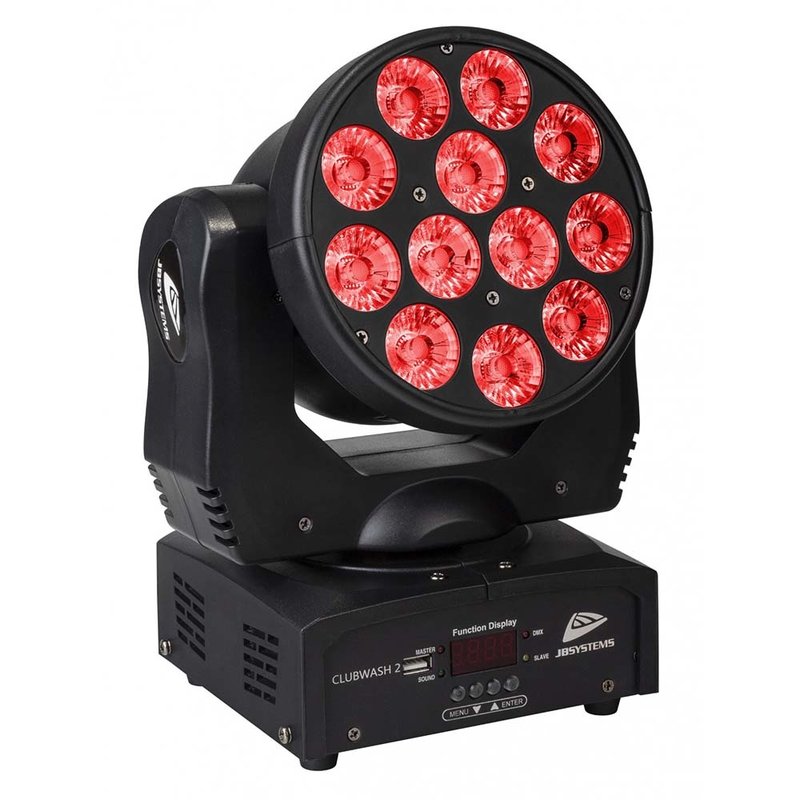 Clubwash 2 wash LED moving head 12x 12W RGBWAUV