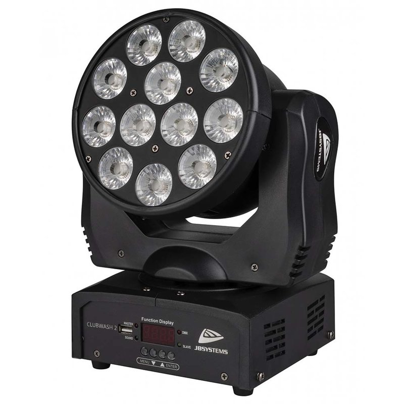 Clubwash 2 wash LED moving head 12x 12W RGBWAUV
