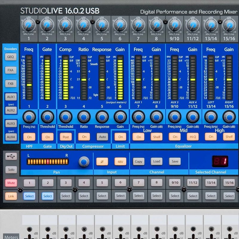 PreSonus StudioLive 16.0.2 USB digitale mixer met 18x16 USB audio interface StudioLive 16.0.2 USB digitale mixer met 18x16 USB audio interface