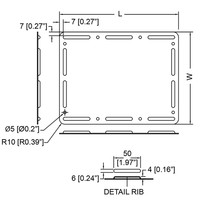D4117Z schotel voor flightcase tour label