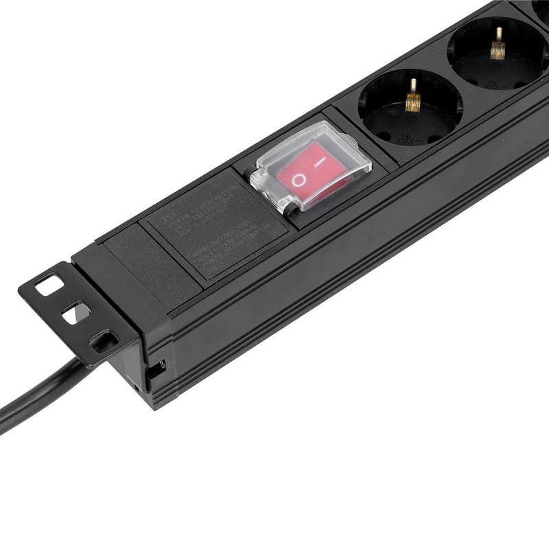 87471 X7 19 inch 7-weg stroomverdeler met schakelaar