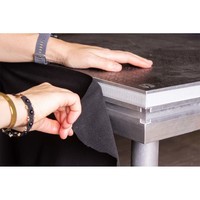 Velcro-stage polyester podiumrok 40cm x 25m zwart