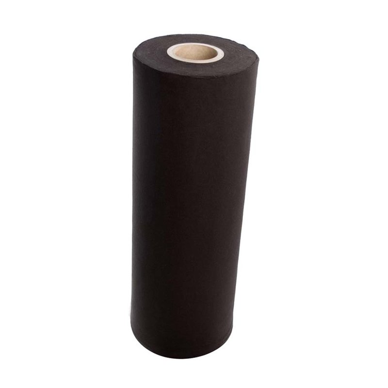 Velcro-stage polyester podiumrok 40cm x 25m zwart