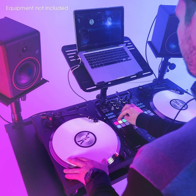 Gravity FDJT 01 dj- & studiomeubel met speaker & laptop trays FDJT 01 dj- & studiomeubel met speaker & laptop trays