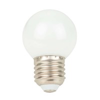 Showgear G45 E27 kunststof led-lamp voor prikkabel 1W warm wit G45 E27 kunststof led-lamp voor prikkabel 1W warm wit