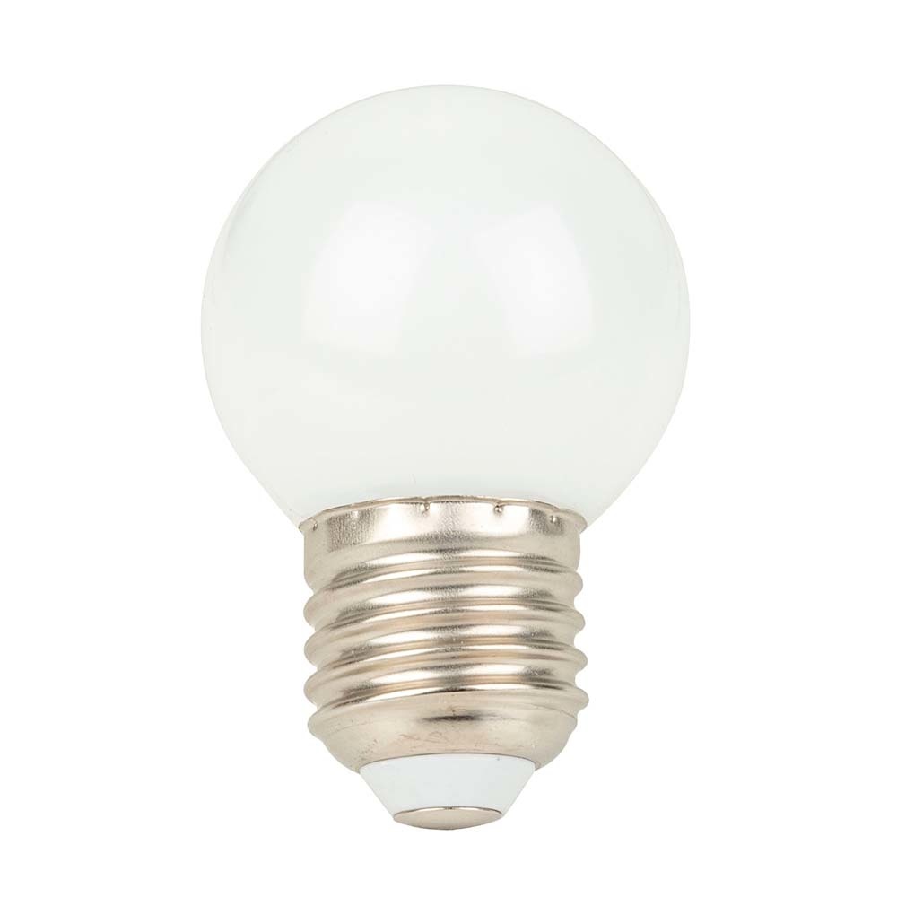 Showgear G45 E27 kunststof led-lamp voor prikkabel 1W warm wit afbeelding
