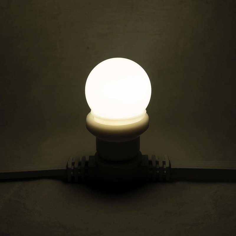 Showgear G45 E27 kunststof led-lamp voor prikkabel 1W warm wit G45 E27 kunststof led-lamp voor prikkabel 1W warm wit