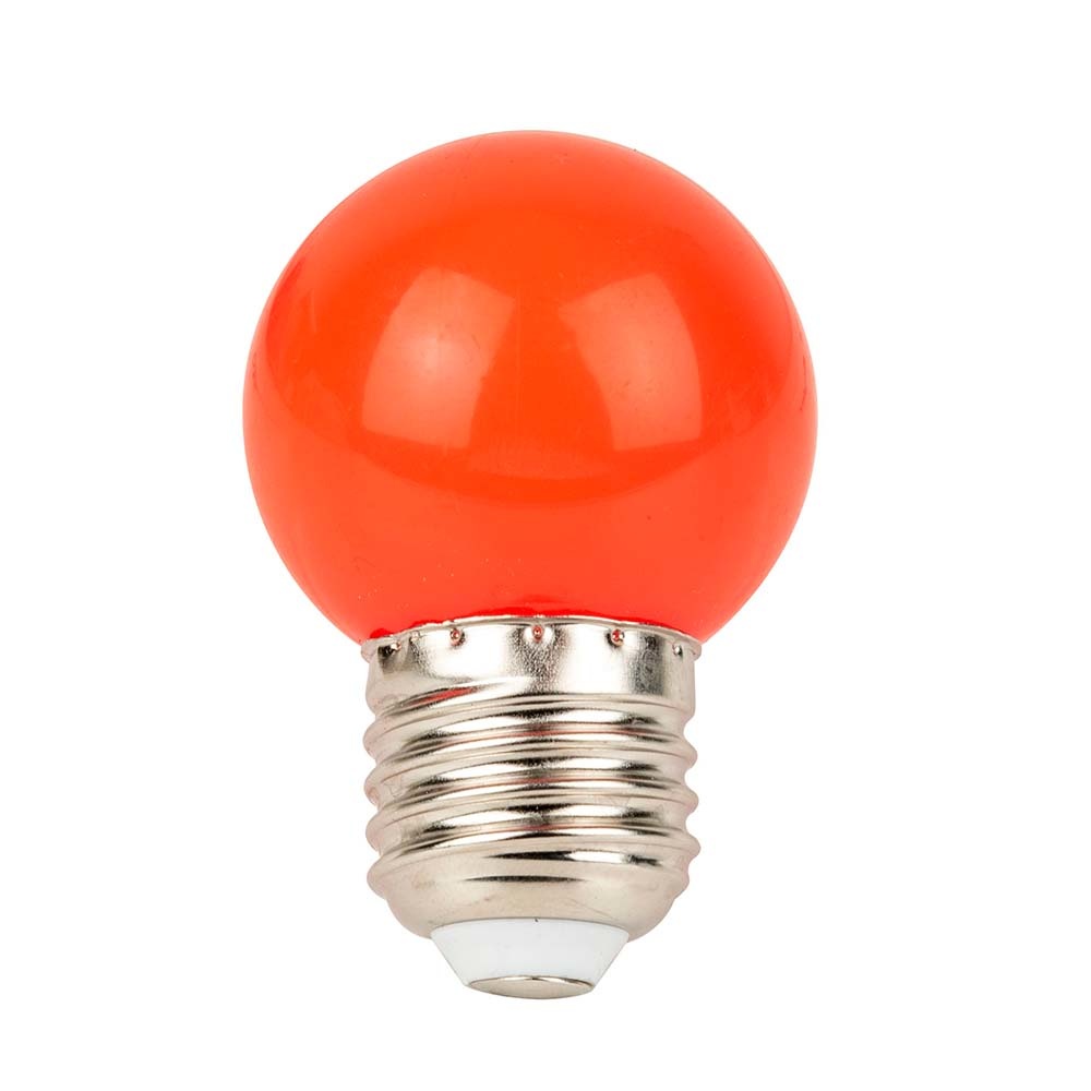 Showgear G45 E27 kunststof led-lamp voor prikkabel 1W rood afbeelding