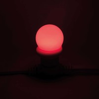 G45 E27 kunststof led-lamp voor prikkabel 1W rood