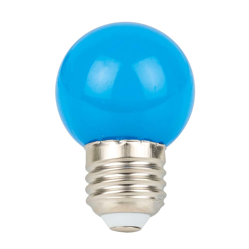 Showgear G45 E27 kunststof led-lamp voor prikkabel 1W blauw afbeelding