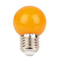 G45 E27 kunststof led-lamp voor prikkabel 1W oranje