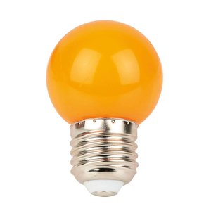 Showgear G45 E27 kunststof led-lamp voor prikkabel 1W oranje