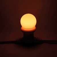 G45 E27 kunststof led-lamp voor prikkabel 1W oranje