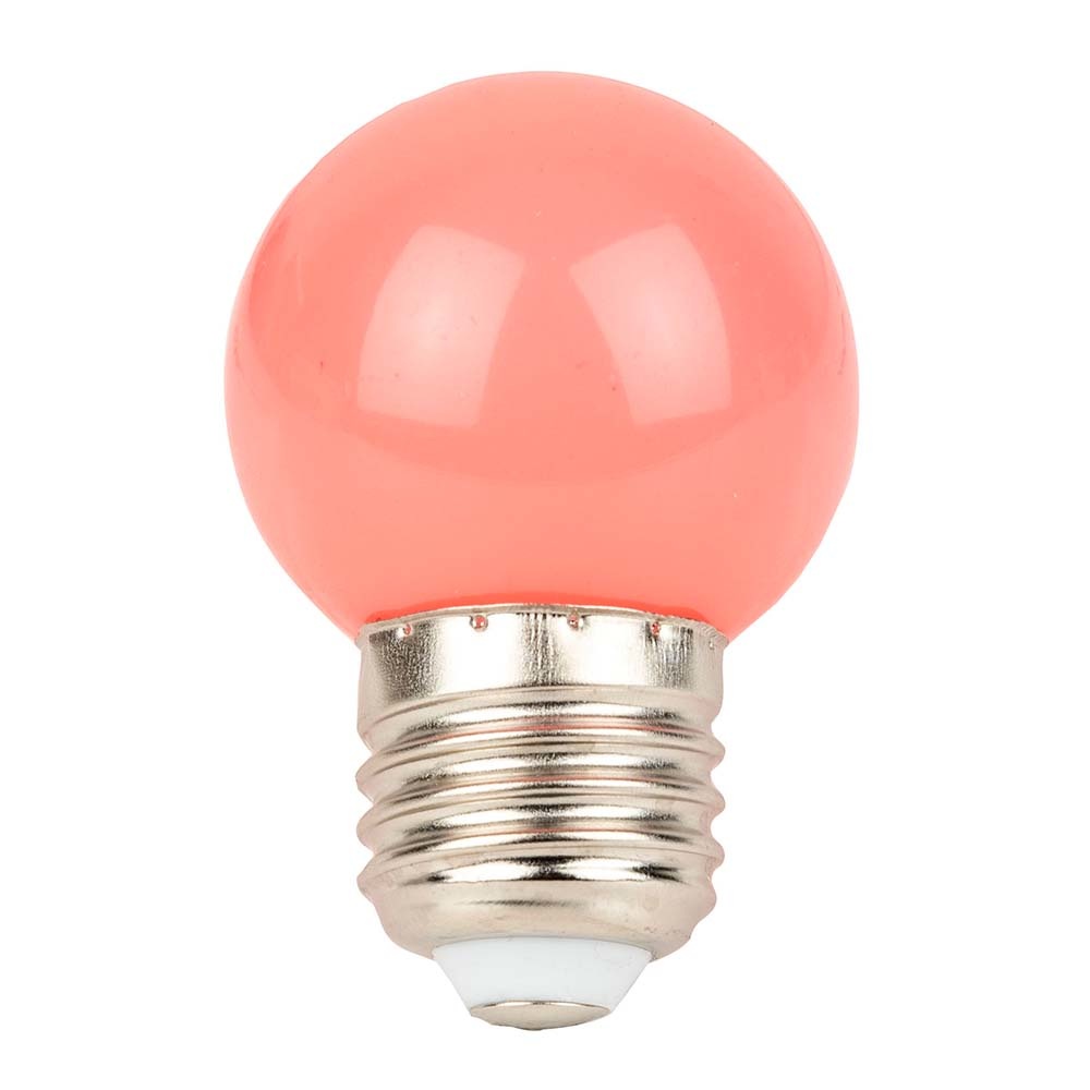 Showgear G45 E27 kunststof led-lamp voor prikkabel 1W roze afbeelding