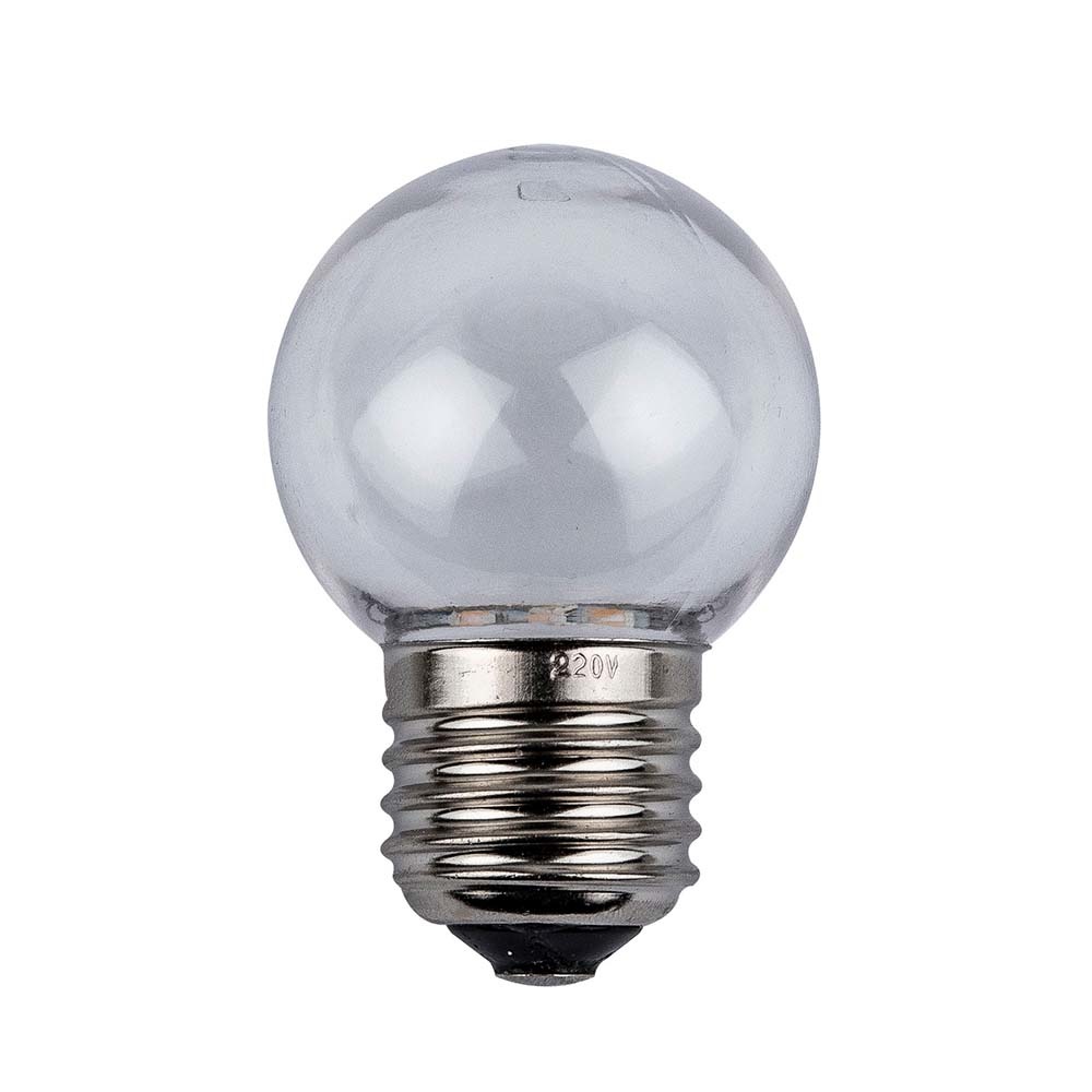 Showgear G45 E27 dimbare kunststof led-lamp voor prikkabel 2W NW transparant afbeelding