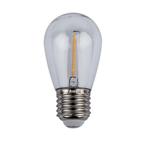 Showgear S14 E27 dimbare kuntstof led-lamp voor prikkabel 2W transparant