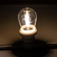 S14 E27 dimbare kuntstof led-lamp voor prikkabel 2W transparant