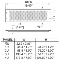 R1286/3UVk 19 inch ventilatiepaneel 3HE