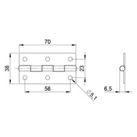 Adam Hall 2602 BLK Scharnier groot zwart 2602 BLK Scharnier groot zwart
