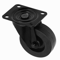 372151 BLK zwenkwiel 100mm ongeremd zwart