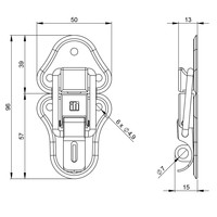 1602 BLK groot opbouwslot zwart