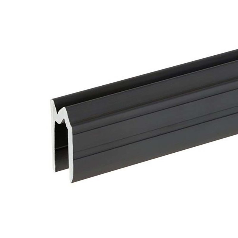 6102 BLK Aluminium omkeer sluitprofiel 7mm zwart