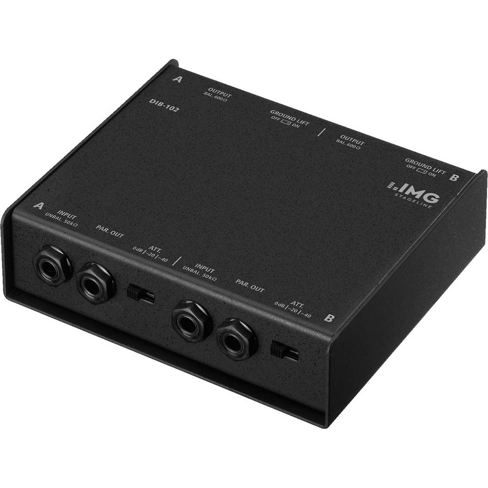 IMG Stage Line DIB-102 2-kanaals DI box afbeelding