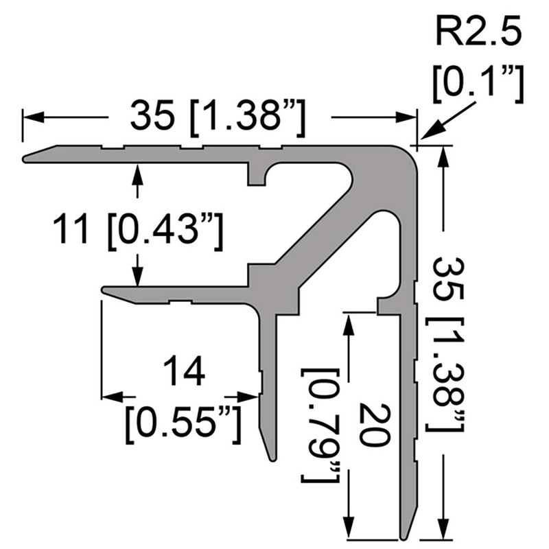 Aluminium casemaker hoekprofiel 11mm