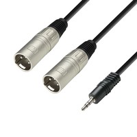 Adam Hall 3 Star YWMM 0100 verloopkabel 1x mini-jack naar 2x XLR male 1m 3 Star YWMM 0100 verloopkabel 1x mini-jack naar 2x XLR male 1m