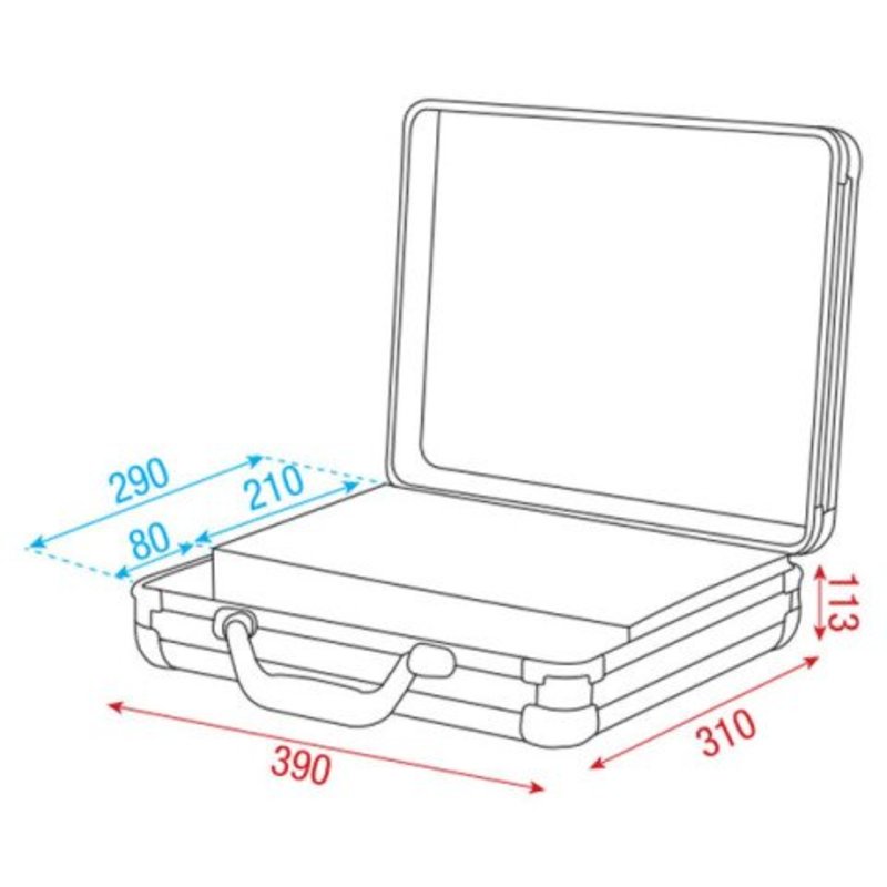 ACA-MIC1 Microfoonkoffer voor 7 microfoons zwart