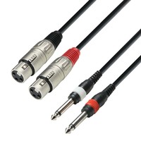 3 Star TFP 0100 verloopkabel 2x XLR female naar 2x jack mono 1m