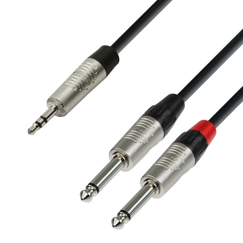 Adam Hall 4 Star YWPP 0600 Rean verloopkabel mini-jack naar 2x jack mono 6m 4 Star YWPP 0600 Rean verloopkabel mini-jack naar 2x jack mono 6m